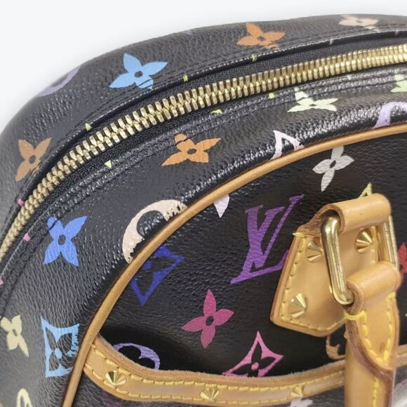 Auth Louis Vuitton Black Monogram Trouville Murakami Multicolor - Picture 7 of 15